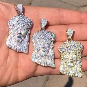 925 Sterling Silver Iced Jesus Pendant